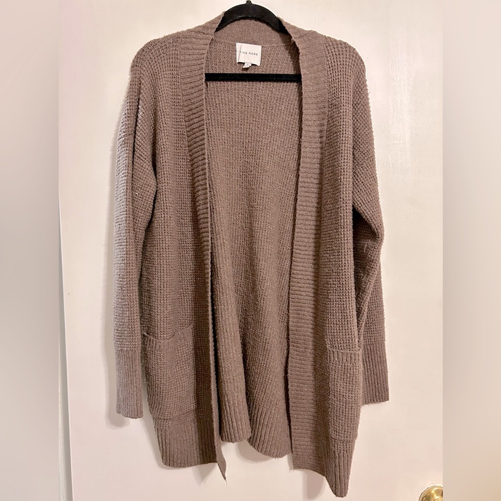 Cozy Tan Sweater Cardigan
